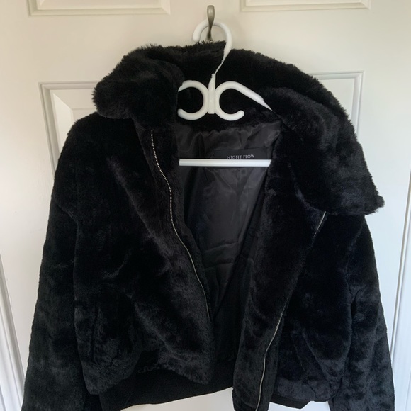 Faux Fur Zip-Up Jacket by Night Flow - Picture 2 of 3